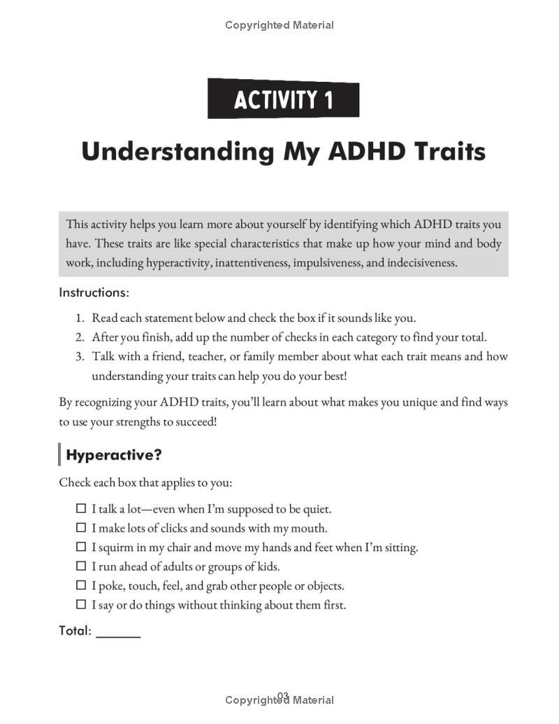 ADHD Success Workbook for Kids: 80 Fun Activities to Help Children Self-Regulate, Succeed and Focus