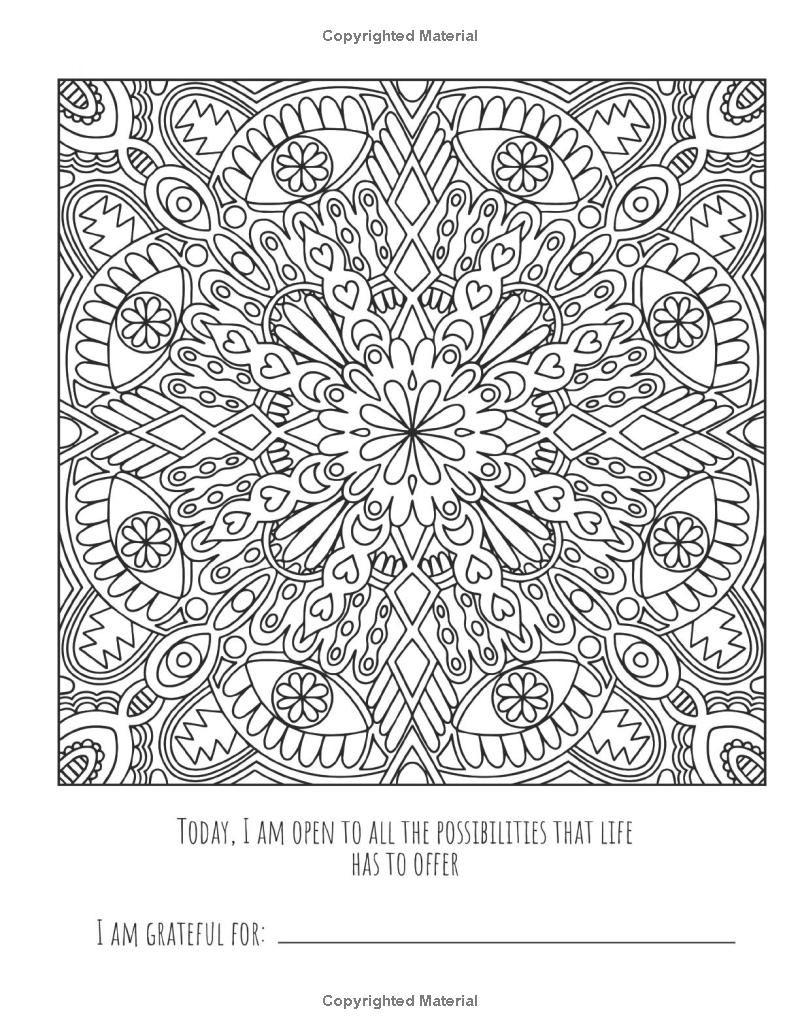 Relaxing Mandala Coloring Book for Adults: 100 magical mandalas to color, featuring intricate patterns, animal designs, and floral motives, ... and a space for gratitude reflection