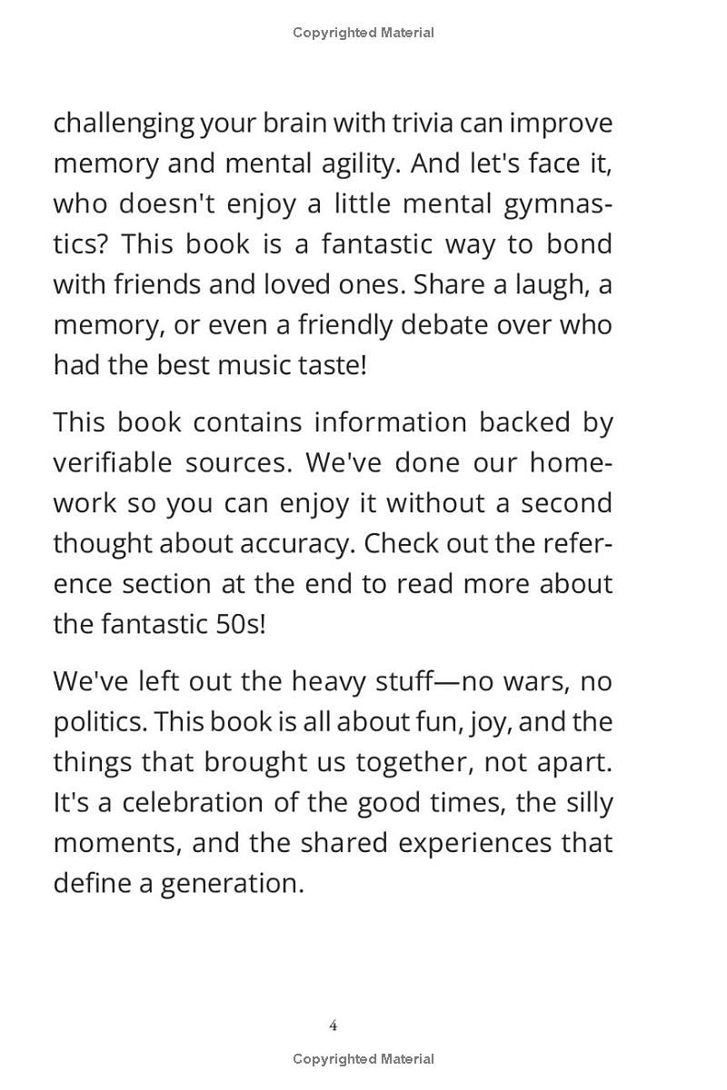 1950s Trivia for Seniors: Large Print, Memory-Boosting Fun, and Timeless Topics to Keep You Engaged and Connected with Loved Ones