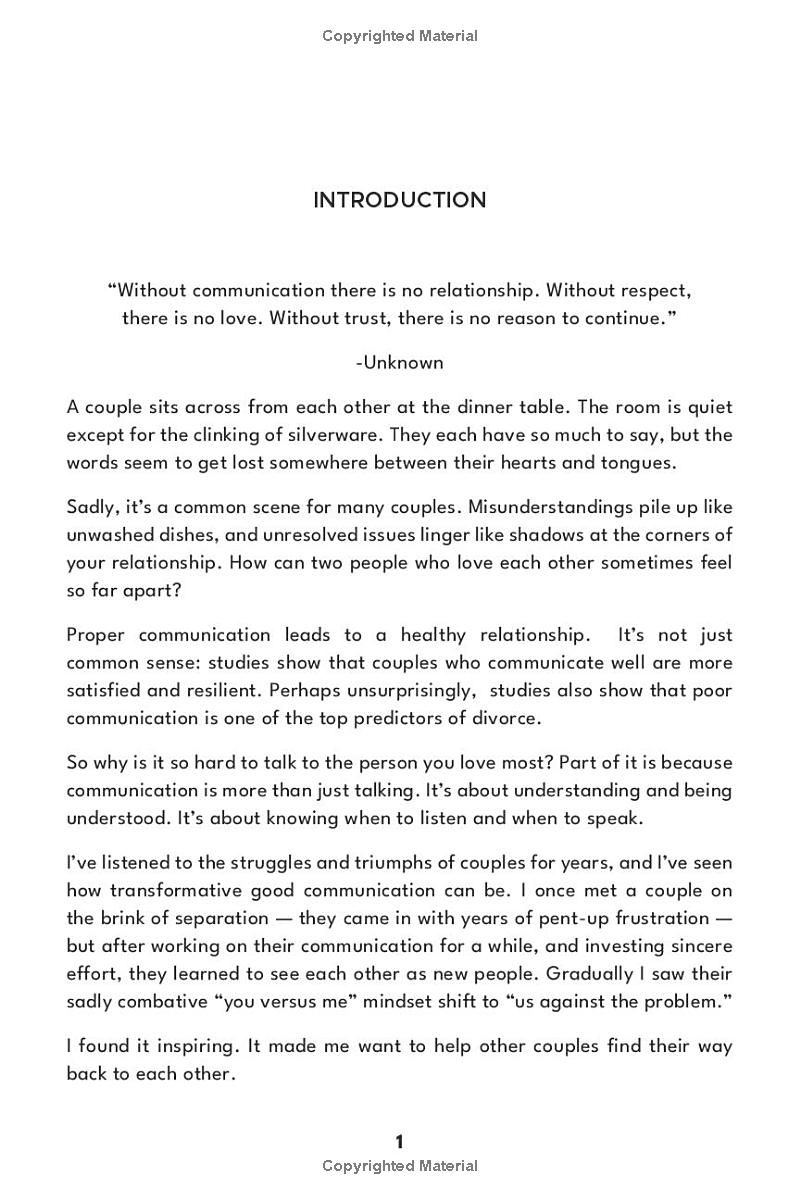 Communication Skills for Couples: Guide to Improve Communications, Resolve Conflict, Deepen Intimacy, Strengthen Marriage and Create a Healthy Relationship