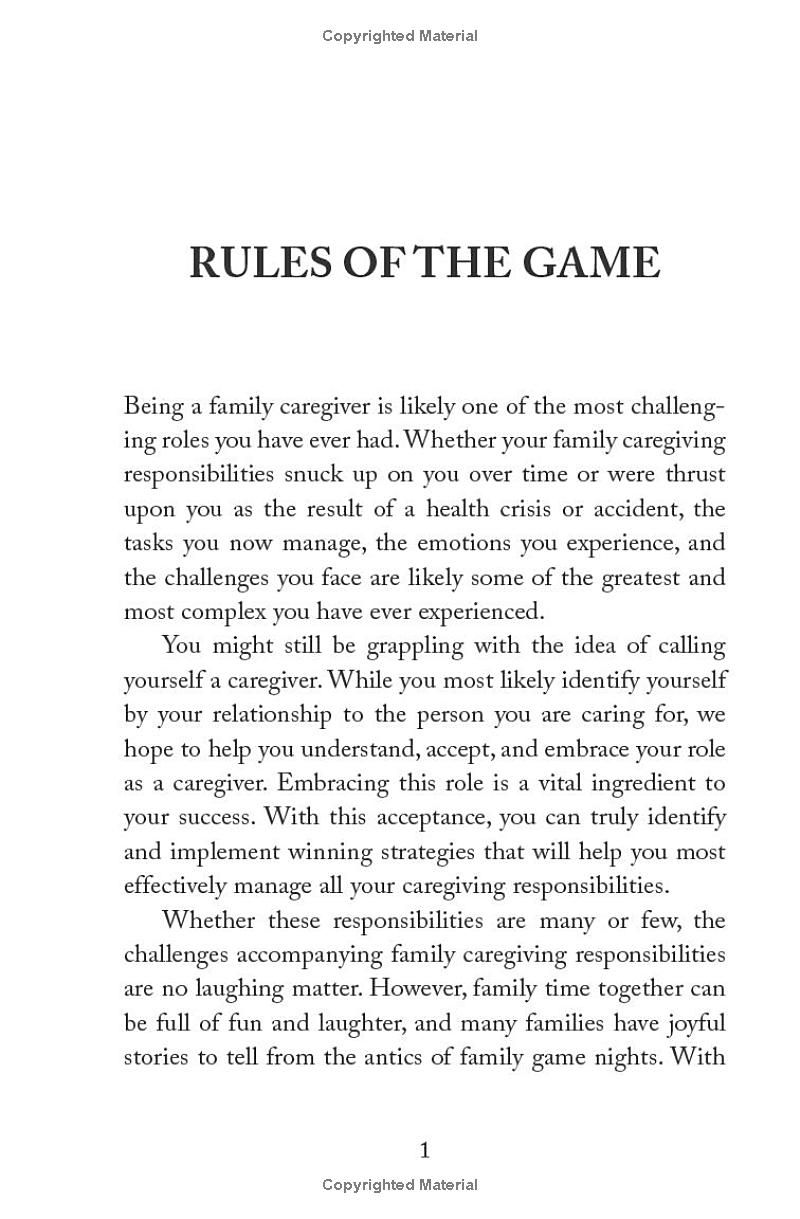 Winning Strategies for Family Caregiving: Lessons from Family Game Night