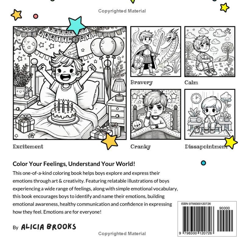 Guy Stuff: Emotions for boys coloring book