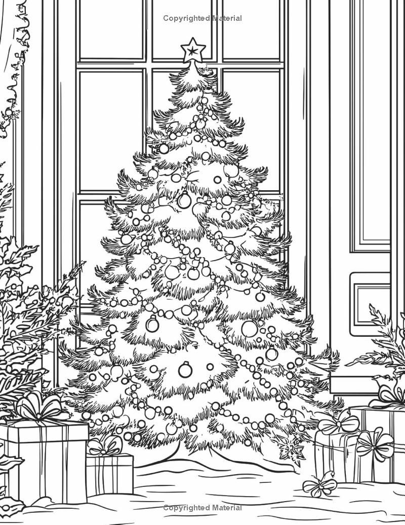 Merry Christmas Coloring Book: Fun and Festive Holiday Designs for Kids and Adults with Santa Claus, Christmas Trees, Snowmen, Reindeer, and Winter Wonderland Scenes!