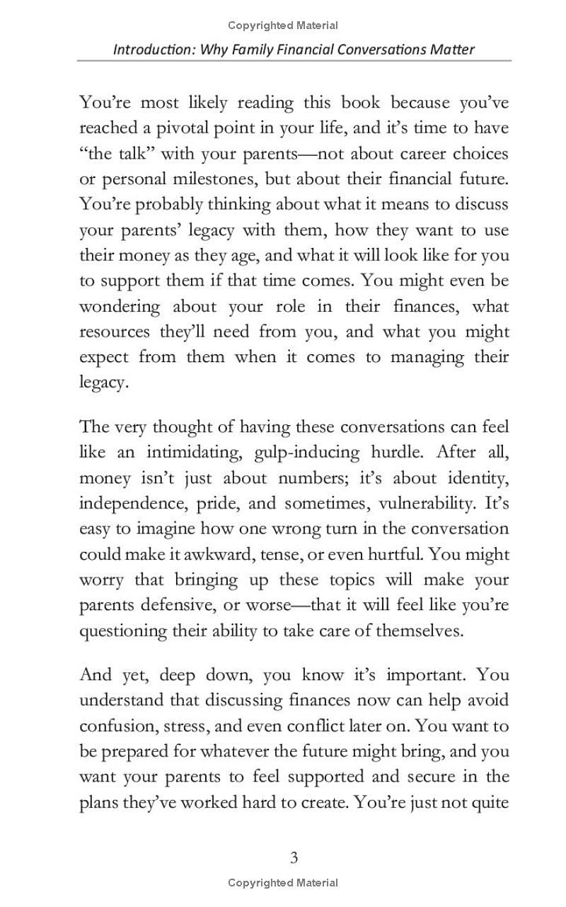 How to Talk to Your Parents About Money: A Short Practical Guide: Conversations That Build Peace, Confidence, and Financial Security