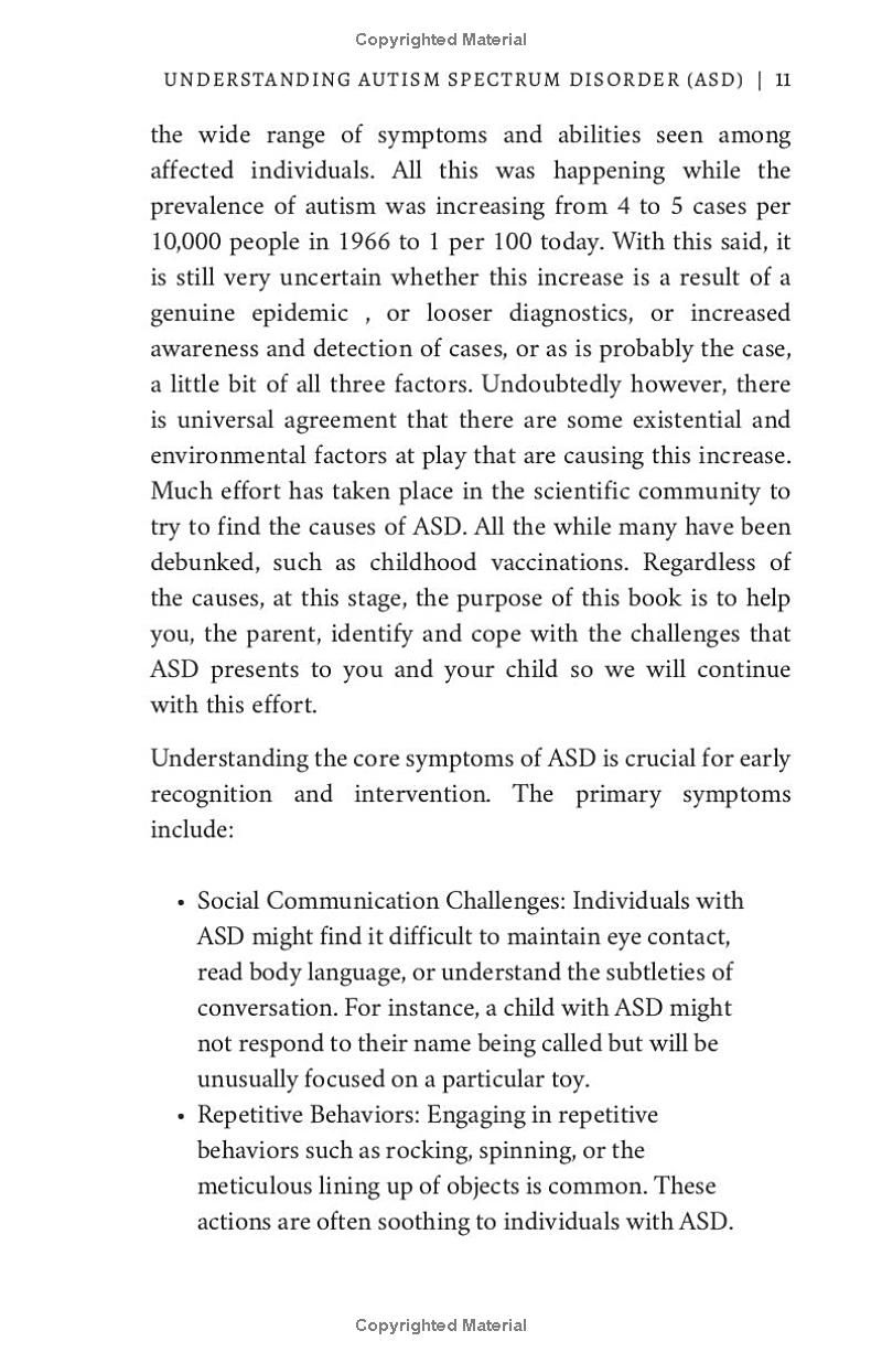 Autism for Parents: A Comprehensive Plan and Support for Parents to Recognize Symptoms, Identify Triggers, and Access Resources across Different Life Stages