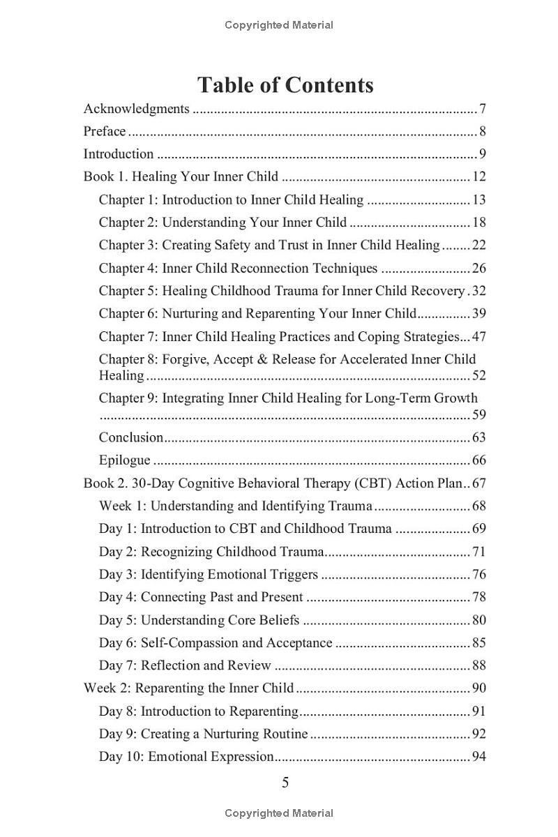 Healing Your Inner Child & Recovery Workbook: 30-Day CBT Action Plan with Prompts, Exercises, and Techniques to Heal Childhood Trauma, Reparent, Face Abandonment, and Regain Emotional Stability.