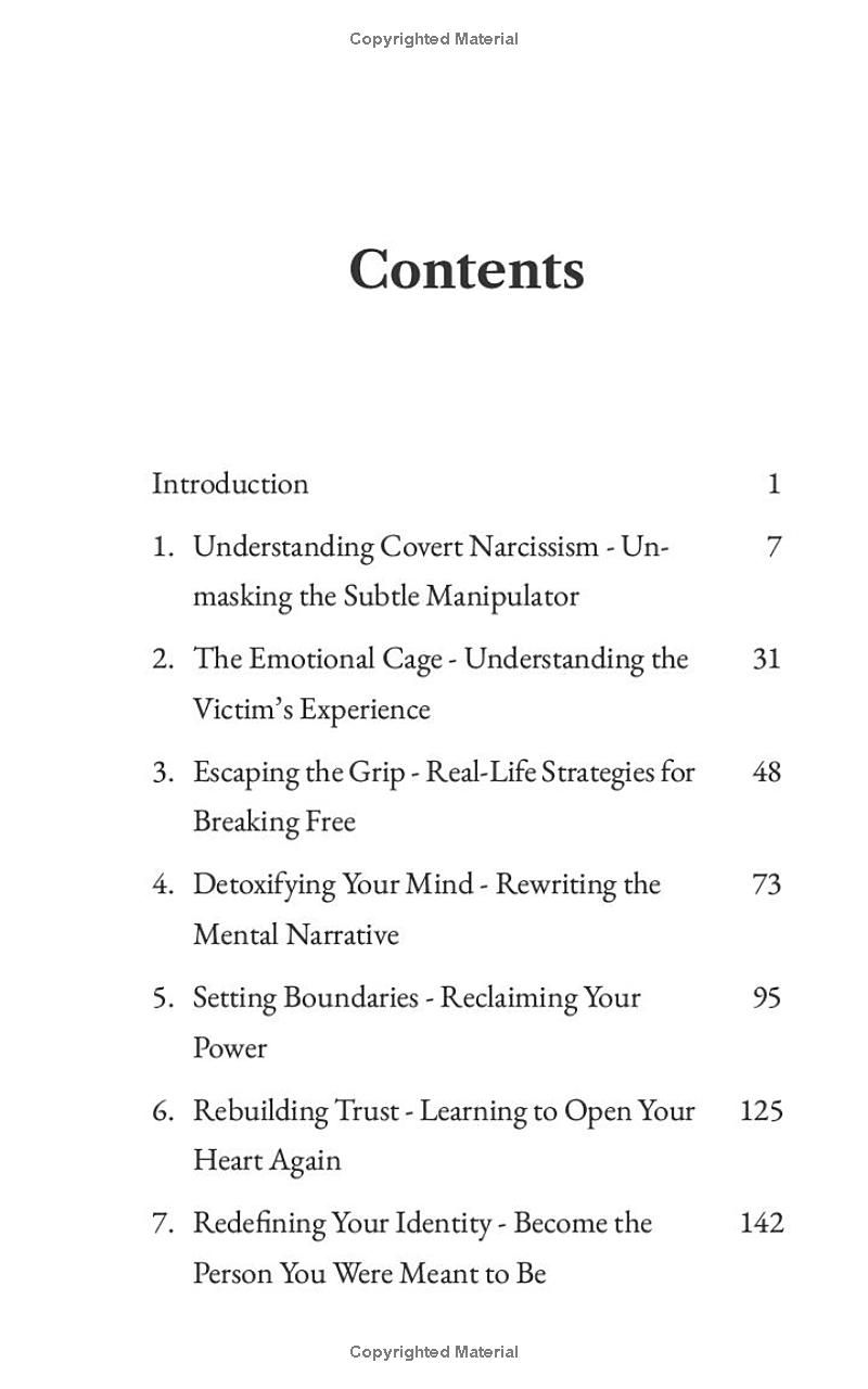 The Covert Narcissist: Reclaim Your Emotional Freedom with 21+ Vital Steps to Escape Abuse, Manipulation, and Toxic Control (Narcissism)