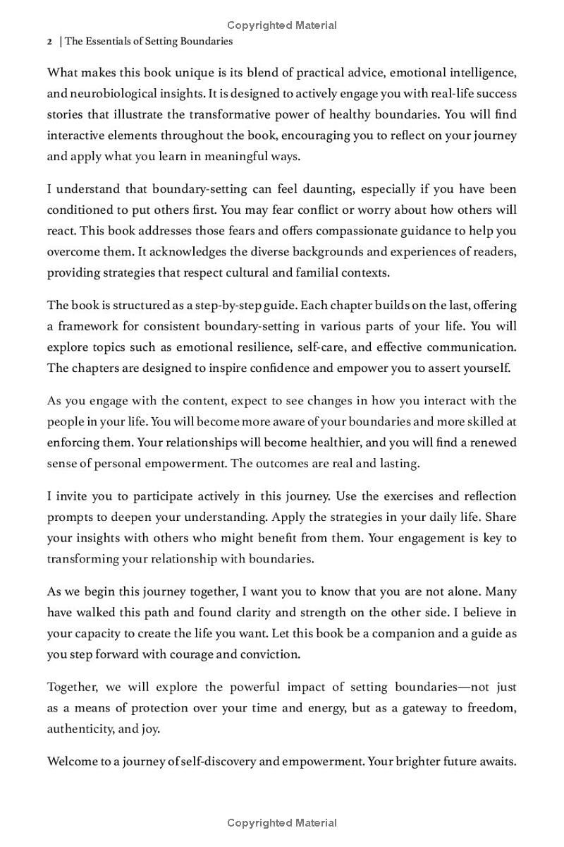 The Essentials of Setting Boundaries: Practical Guide to Personal Empowerment, Effective Communication, Develop Emotional Resilience, and Build Healthy Relationships with Confidence