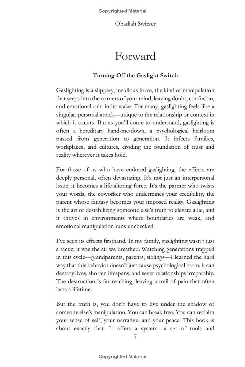 Turning Off The Gaslight Switch: The Simple Language System To Break Free From Manipulation: Harness Emotional Validation of Self And Precision ... Control Of The Relationships In Your Life