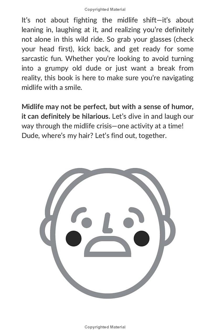 Dude, Where’s My Hair? Stocking Stuffers for Men: A Funny Activity Book for Navigating the Midlife Crisis for Friend, Dad, Christmas, Birthday