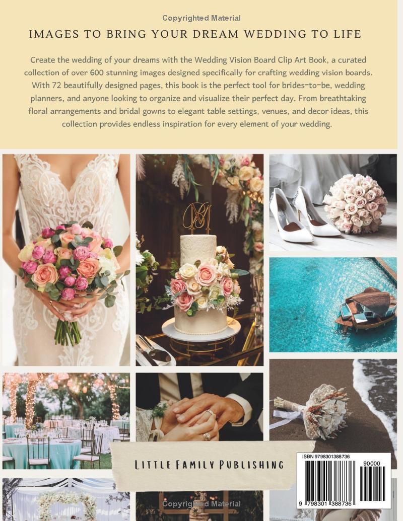 2025 DreamCraft Wedding Vision Board Clip Art Book: Manifest Your Dream Wedding With a Collage of 600+ Pictures, Quotes, and Positive Affirmations (Ultimate Vision Board Supplies)