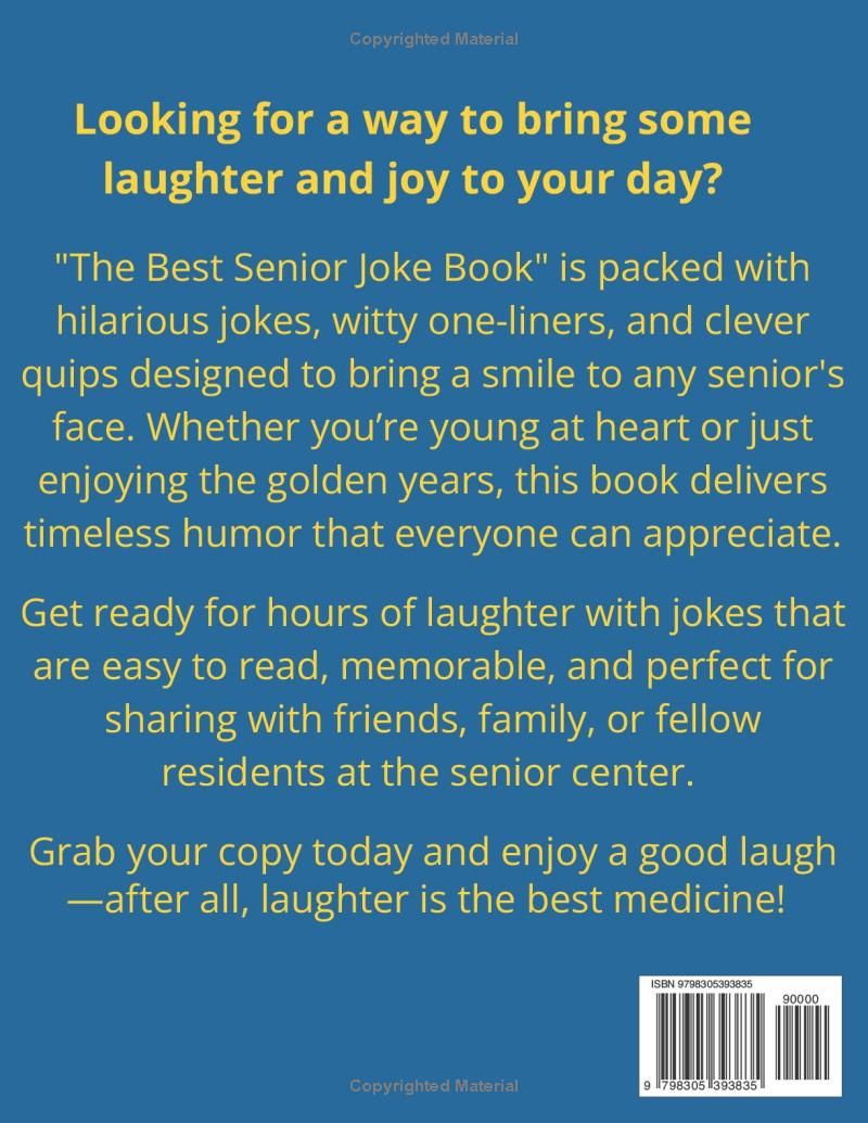 THE BEST JOKE BOOK FOR SENIORS: 250+ Large Print Hillarious Jokes for Seniors and Adults | The Perfect Gift for Your Grandparents