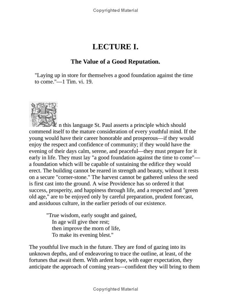 Golden Steps to Respectability, Usefulness and Happiness: Being a Series of Lectures to Youth on Character, Principles, and Marriage