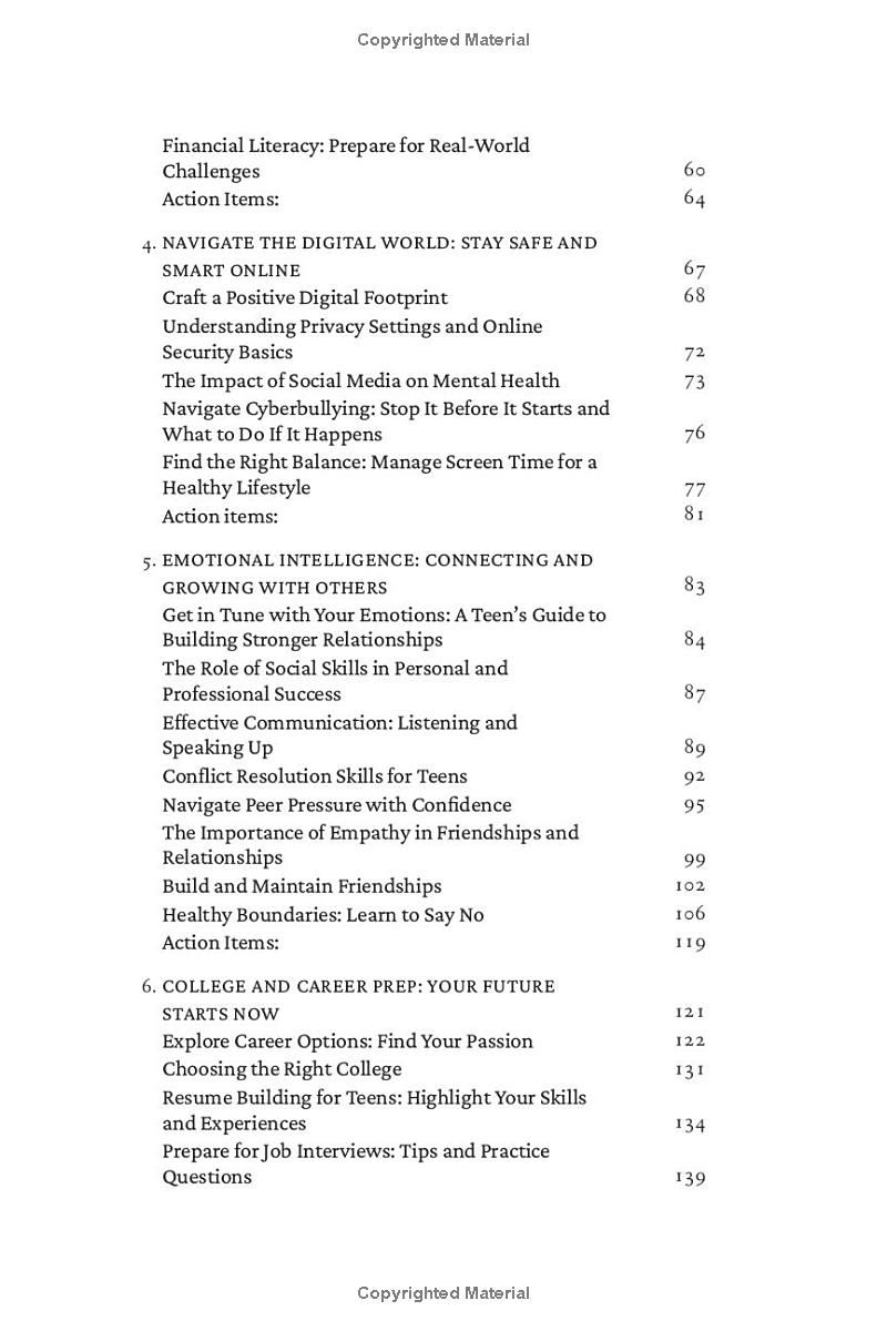 Essential Life Skills for Teens: Learn How to Set Goals, Manage Money, Navigate Social Media, Overcome Peer Pressure, and Build Independence